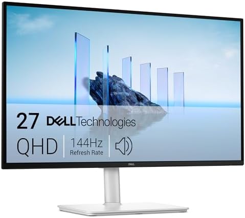Dell S2722DC Monitor   27 inch WQHD  2560x1440  75Hz 4Ms Display  AMD FreeSync  Built in Speaker  USB Type C Connectivity  Height/Pivot/Swivel/Tilt Adjust   Platinum Silver