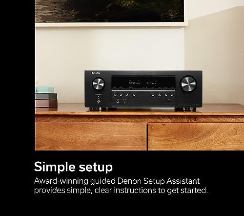 Denon AVR S770H 7 2 Ch Home Theater Receiver   8K UHD HDMI Receiver  75W X 7   Wireless Streaming via Built in HEOS  Wi Fi  Dolby TrueHD  DTS Neural X & DTS X Surround Sound  Bluetooth Amplifier