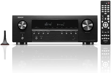 Denon AVR S770H 7 2 Ch Home Theater Receiver   8K UHD HDMI Receiver  75W X 7   Wireless Streaming via Built in HEOS  Wi Fi  Dolby TrueHD  DTS Neural X & DTS X Surround Sound  Bluetooth Amplifier