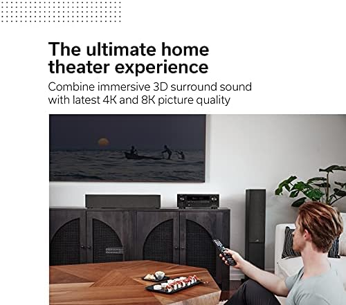 Denon AVR X1700H 7 2 Channel AV Receiver   80W/Channel  Advanced 8K HDMI Video w/eARC  Dolby Atmos  DTS X  Built in HEOS  Amazon Alexa Voice Control