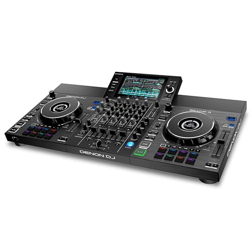 Denon DJ SC LIVE 4 Standalone DJ Controller with Stem Separation on 4 Decks  Wi Fi Streaming  Build in Speakers  Serato DJ and Virtual DJ Compatible