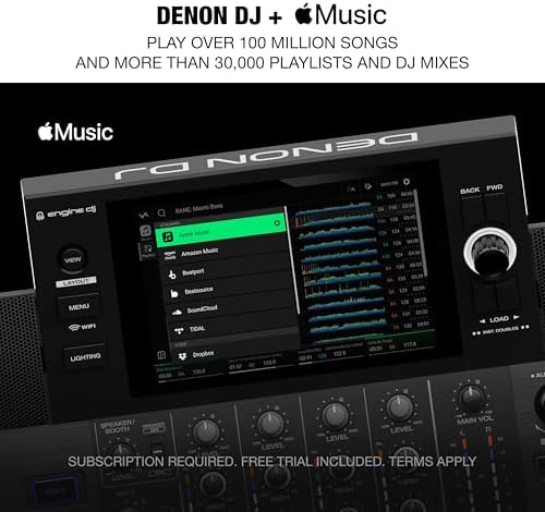 Denon DJ SC LIVE 4 Standalone DJ Controller with Stem Separation on 4 Decks  Wi Fi Streaming  Build in Speakers  Serato DJ and Virtual DJ Compatible