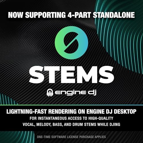 Denon DJ SC LIVE 4 Standalone DJ Controller with Stem Separation on 4 Decks  Wi Fi Streaming  Build in Speakers  Serato DJ and Virtual DJ Compatible