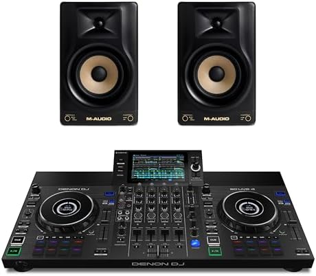 Denon DJ SC LIVE 4 Standalone DJ Controller with Stem Separation on 4 Decks  Wi Fi Streaming  Build in Speakers  Serato DJ and Virtual DJ Compatible