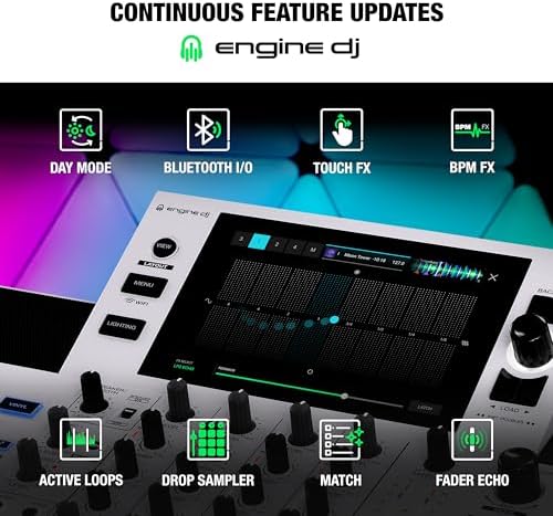 Denon DJ SC LIVE 4 Standalone DJ Controller with Stem Separation on 4 Decks  Wi Fi Streaming  Build in Speakers  Serato DJ and Virtual DJ Compatible