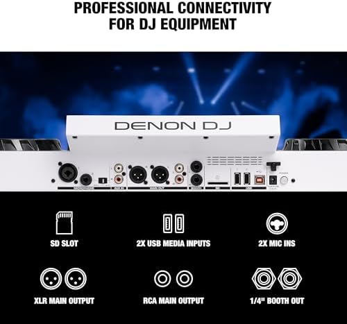 Denon DJ SC LIVE 4 Standalone DJ Controller with Stem Separation on 4 Decks  Wi Fi Streaming  Build in Speakers  Serato DJ and Virtual DJ Compatible