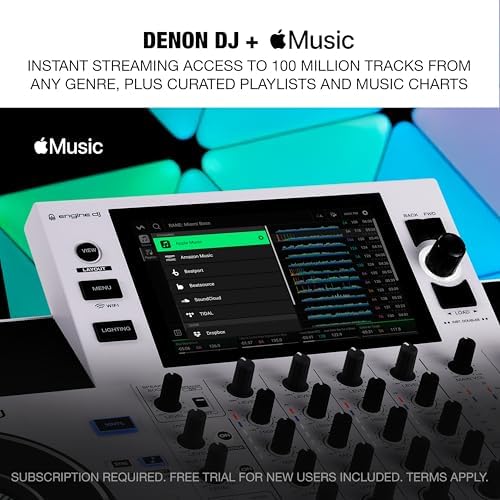 Denon DJ SC LIVE 4 Standalone DJ Controller with Stem Separation on 4 Decks  Wi Fi Streaming  Build in Speakers  Serato DJ and Virtual DJ Compatible