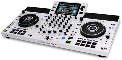 Denon DJ SC LIVE 4 Standalone DJ Controller with Stem Separation on 4 Decks  Wi Fi Streaming  Build in Speakers  Serato DJ and Virtual DJ Compatible