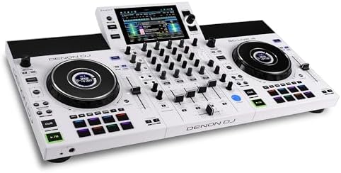 Denon DJ SC LIVE 4 Standalone DJ Controller with Stem Separation on 4 Decks  Wi Fi Streaming  Build in Speakers  Serato DJ and Virtual DJ Compatible