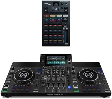 Denon DJ SC LIVE 4 Standalone DJ Controller with Stem Separation on 4 Decks  Wi Fi Streaming  Build in Speakers  Serato DJ and Virtual DJ Compatible