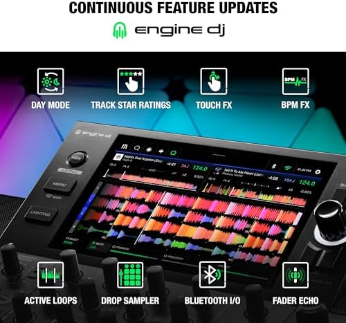 Denon DJ SC LIVE 4 Standalone DJ Controller with Stem Separation on 4 Decks  Wi Fi Streaming  Build in Speakers  Serato DJ and Virtual DJ Compatible