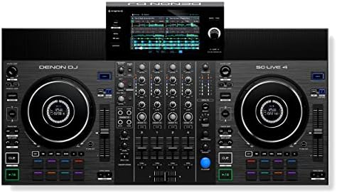 Denon DJ SC LIVE 4 Standalone DJ Controller with Stem Separation on 4 Decks  Wi Fi Streaming  Build in Speakers  Serato DJ and Virtual DJ Compatible