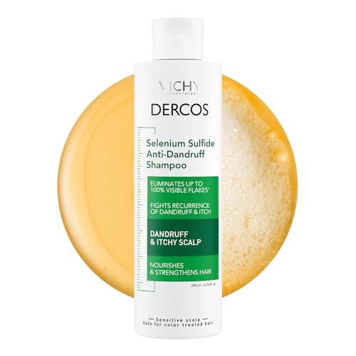 Dercos Dandruff Shampoo  Antifungal Dry Scalp Treatment & Itchy Scalp Relief  Prescription Strength Selenium Sulfide Comparable to 2  Ketoconazole  For Mild to Severe Dandruff & Flaky Scalps