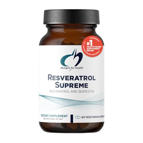 Designs for Health Resveratrol Supreme   Trans Resveratrol from Japanese Knotweed   Quercetin   Healthy Aging   Cardiovascular Support Supplement  Non GMO  60 Capsules 
