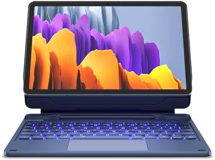 Dexnor Keyboard Case for Samsung Galaxy Tab S10 Lite/S10 FE/S9 FE 5G 10 9/S9 11 Case with Keyboard Magnetic Floating Cantilever Stand Multi Touch Trackpad Wireless Backlit with S Pen Holder  Pink