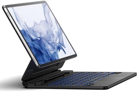 Dexnor for Samsung Galaxy Tab S10  Plus/S9  Plus/S9 FE  Plus/S8  Plus/S7  Plus/S7 FE Case with Keyboard 12 4 Floating Cantilever Magnetic Stand Multi Touch Trackpad Backlit S Pen Holder   Pink