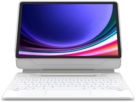 Dexnor for Samsung Galaxy Tab S10  Plus/S9  Plus/S9 FE  Plus/S8  Plus/S7  Plus/S7 FE Case with Keyboard 12 4 Floating Cantilever Magnetic Stand Multi Touch Trackpad Backlit S Pen Holder   Pink