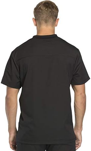 Dickies Dynamix Scrubs for Men Athletic Inspired V Neck Chest Pocket Scrub Top with Four Way Stretch & Moisture Wicking DK610