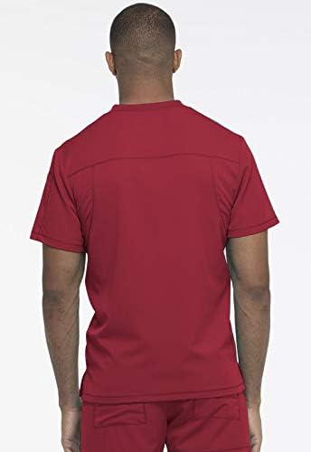 Dickies Dynamix Scrubs for Men Athletic Inspired V Neck Chest Pocket Scrub Top with Four Way Stretch & Moisture Wicking DK610