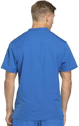 Dickies Dynamix Scrubs for Men Athletic Inspired V Neck Chest Pocket Scrub Top with Four Way Stretch & Moisture Wicking DK610
