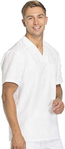 Dickies Dynamix Scrubs for Men Athletic Inspired V Neck Chest Pocket Scrub Top with Four Way Stretch & Moisture Wicking DK610