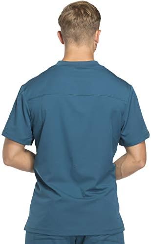 Dickies Dynamix Scrubs for Men Athletic Inspired V Neck Chest Pocket Scrub Top with Four Way Stretch & Moisture Wicking DK610