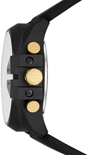 Diesel Mens Mega Chief Stainless Steel Bracelet  Silicone or Leather Band Watch with Analog or Digital Movement