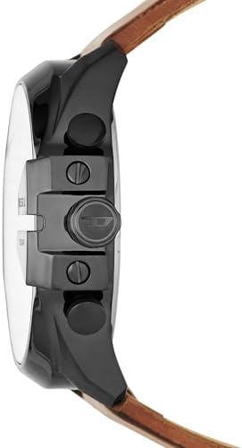Diesel Mens Mega Chief Stainless Steel Bracelet  Silicone or Leather Band Watch with Analog or Digital Movement
