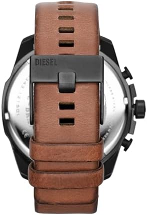 Diesel Mens Mega Chief Stainless Steel Bracelet  Silicone or Leather Band Watch with Analog or Digital Movement
