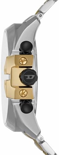 Diesel Mens Mega Chief Stainless Steel Bracelet  Silicone or Leather Band Watch with Analog or Digital Movement