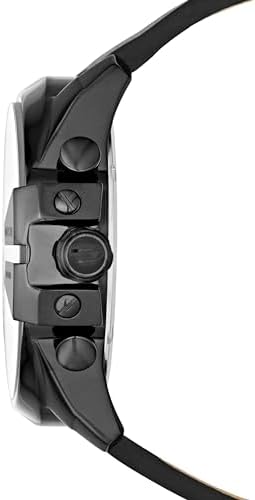 Diesel Mens Mega Chief Stainless Steel Bracelet  Silicone or Leather Band Watch with Analog or Digital Movement
