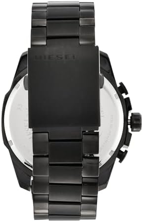 Diesel Mens Mega Chief Stainless Steel Bracelet  Silicone or Leather Band Watch with Analog or Digital Movement