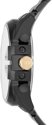 Diesel Mens Mega Chief Stainless Steel Bracelet  Silicone or Leather Band Watch with Analog or Digital Movement