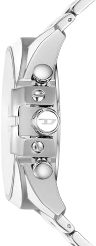 Diesel Mens Mega Chief Stainless Steel Bracelet  Silicone or Leather Band Watch with Analog or Digital Movement