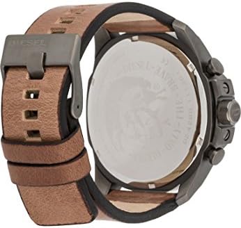 Diesel Mens Mega Chief Stainless Steel Bracelet  Silicone or Leather Band Watch with Analog or Digital Movement