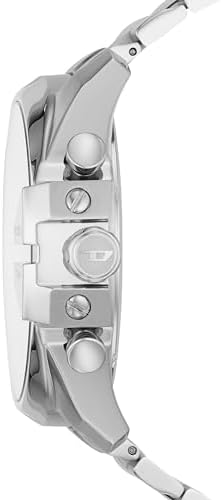 Diesel Mens Mega Chief Stainless Steel Bracelet  Silicone or Leather Band Watch with Analog or Digital Movement