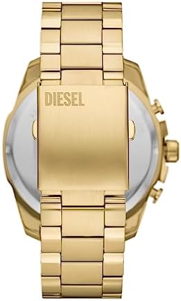 Diesel Mens Mega Chief Stainless Steel Bracelet  Silicone or Leather Band Watch with Analog or Digital Movement