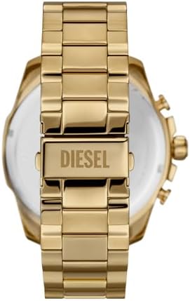 Diesel Mens Mega Chief Stainless Steel Bracelet  Silicone or Leather Band Watch with Analog or Digital Movement
