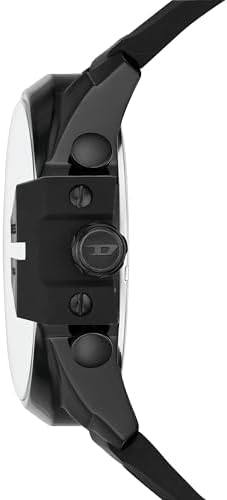 Diesel Mens Mega Chief Stainless Steel Bracelet  Silicone or Leather Band Watch with Analog or Digital Movement