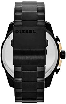 Diesel Mens Mega Chief Stainless Steel Bracelet  Silicone or Leather Band Watch with Analog or Digital Movement
