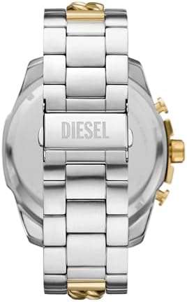 Diesel Mens Mega Chief Stainless Steel Bracelet  Silicone or Leather Band Watch with Analog or Digital Movement