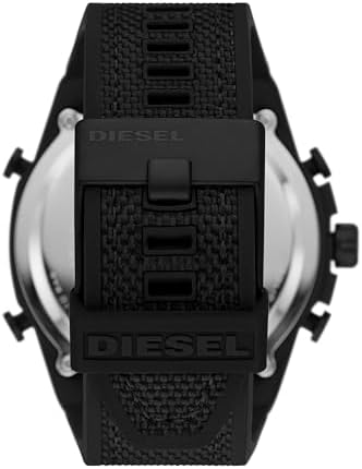 Diesel Mens Mega Chief Stainless Steel Bracelet  Silicone or Leather Band Watch with Analog or Digital Movement