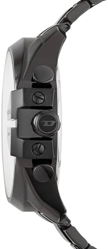 Diesel Mens Mega Chief Stainless Steel Bracelet  Silicone or Leather Band Watch with Analog or Digital Movement