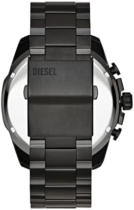 Diesel Mens Mega Chief Stainless Steel Bracelet  Silicone or Leather Band Watch with Analog or Digital Movement