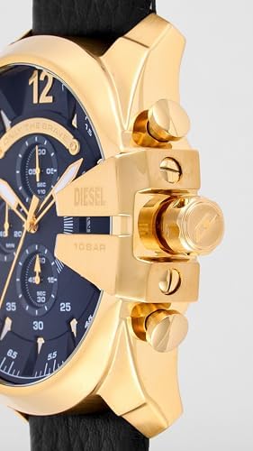 Diesel Mens Mega Chief Stainless Steel Bracelet  Silicone or Leather Band Watch with Analog or Digital Movement