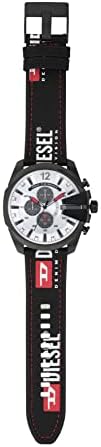 Diesel Mens Mega Chief Stainless Steel Bracelet  Silicone or Leather Band Watch with Analog or Digital Movement