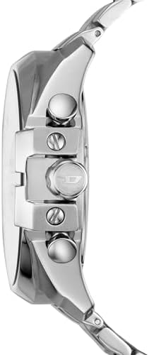 Diesel Mens Mega Chief Stainless Steel Bracelet  Silicone or Leather Band Watch with Analog or Digital Movement