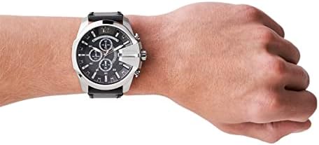 Diesel Mens Mega Chief Stainless Steel Bracelet  Silicone or Leather Band Watch with Analog or Digital Movement