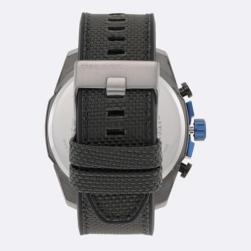 Diesel Mens Mega Chief Stainless Steel Bracelet  Silicone or Leather Band Watch with Analog or Digital Movement