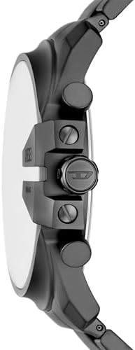 Diesel Mens Mega Chief Stainless Steel Bracelet  Silicone or Leather Band Watch with Analog or Digital Movement